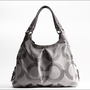 COACH Madison Pewter Op Art Maggie Style